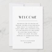 Wedding Weekend Itinerary & Welcome | Schedule Kaart (Voorkant)