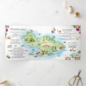 Wedding Weekend | Maui, Hawaii Tri-Fold Invitation Drieluik Uitnodiging (Binnen)