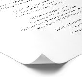 Wedding Weekend Orde van Evenementen Minimalistisc Poster (Hoek)