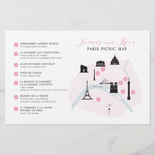 Wedding Weekend Paris Evenementenkaart - CUSTOM vo (Achterkant)