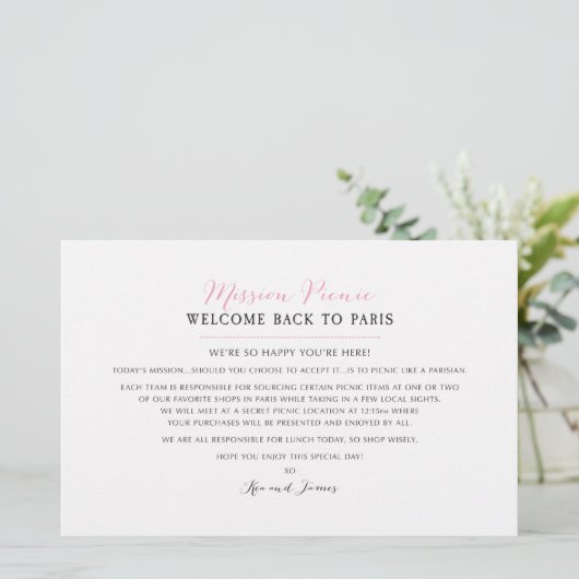 Wedding Weekend Paris Evenementenkaart - CUSTOM vo (Staand voorkant)