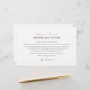 Wedding Weekend Paris Evenementenkaart - CUSTOM vo