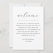 Wedding Weekend reisroute & welkomsttas | Tijdlijn Kaart (Voorkant)