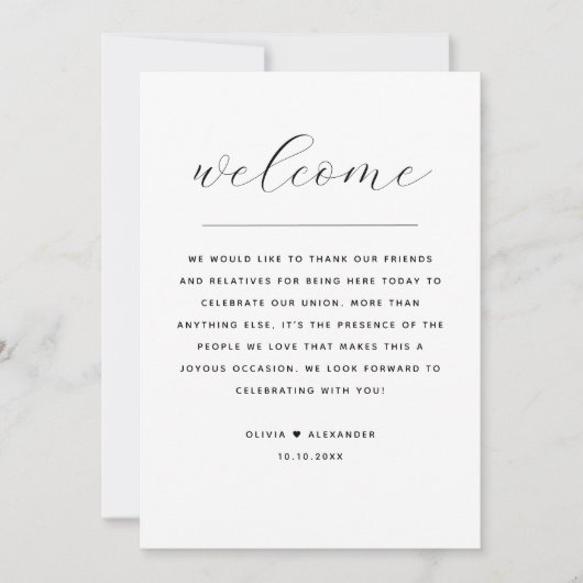 Wedding Weekend reisroute & welkomsttas | Tijdlijn Kaart (Voorkant)