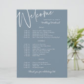 Wedding Weekend Route Blue Welkom Kaart (Staand voorkant)