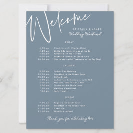 Wedding Weekend Route Blue Welkom Kaart