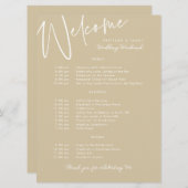 Wedding Weekend Route Gold Welkom Kaart (Voorkant / Achterkant)