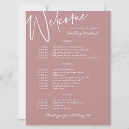 Wedding Weekend Route Mauve Welkom Kaart