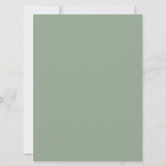 Wedding Weekend Route Sage Green Welkom Kaart (Achterkant)