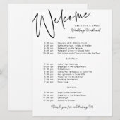 Wedding Weekend Route Witte Welkom Kaart (Voorkant / Achterkant)