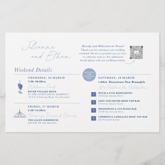 Wedding Weekend Welcome Map CUSTOM FOR CHRISTINE (Voorkant)