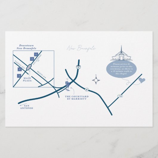 Wedding Weekend Welcome Map CUSTOM FOR CHRISTINE (Achterkant)