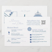 Wedding Weekend Welcome Map CUSTOM FOR CHRISTINE (Voorkant / Achterkant)