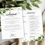 Wedding Weekend Welkom Itinerary Elegant Greenery