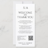 Wedding Welcome and Thank You Card for Table Decor (Voorkant)