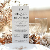 Wedding Welcome and Thank You Card for Table Decor