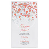 Wedding Welcome Bag Abstract Bloemen Koraal Grijs Klein Cadeauzakje (Achterkant)