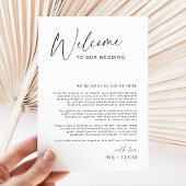 Wedding Welcome Bag Note met Kaart van de bestelti