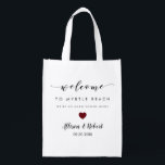 Wedding Welcome Bag voor Hotel Guest, Bourgogne Boodschappentas<br><div class="desc">Vul deze leuke herbruikbare tassen met uw favoriete tassen om uw gasten plezieriger te laten blijven.</div>