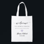 Wedding Welcome Bag voor Hotel Guest, Lavender Boodschappentas<br><div class="desc">Vul deze leuke herbruikbare tassen met uw favoriete tassen om uw gasten plezieriger te laten blijven.</div>