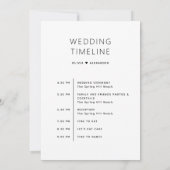 Wedding Welcome Bag | Weekendschema Kaart (Achterkant)