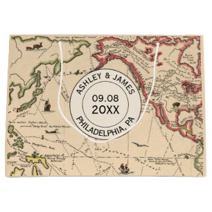 Wedding Welcome Bag, World Adventure Map Groot Cadeauzakje