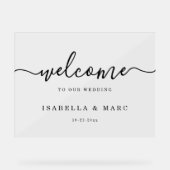 Wedding Welcome Minimalist Acryl Bord (Voorkant)