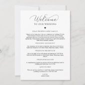 Wedding Welcome Note reisschema icoon tijdlijn Kaa Kaart (Voorkant)