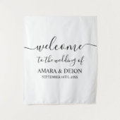 Wedding Welcome Script Kalligrafie Elegant teken Wandkleed (Voorkant)
