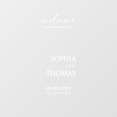 Wedding Welcome Sign Mirror Decal (Vel)