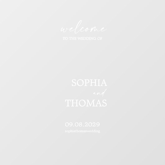 Wedding Welcome Sign Mirror Decal (Vel)
