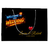 Wedding Welcome Sign – Personalized Names & Date Groot Cadeauzakje (Achterkant)