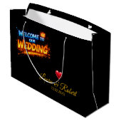 Wedding Welcome Sign – Personalized Names & Date Groot Cadeauzakje (Achterkant Gekanteld)