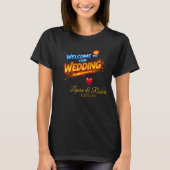 Wedding Welcome Sign – Personalized Names & Date T-shirt (Voorkant)