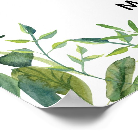 WEDDING WELCOME SIGN POSTER (Hoek)