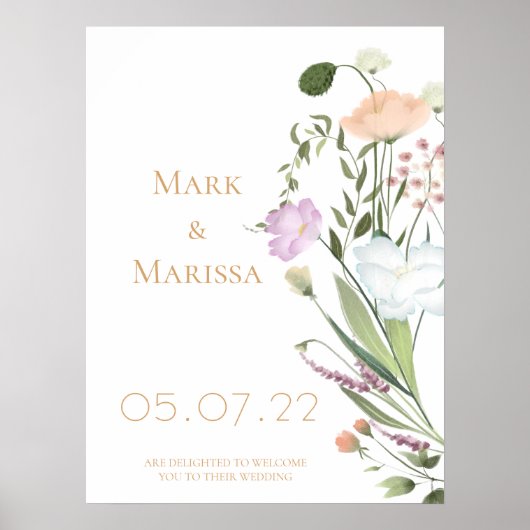 Wedding Welcome Sign Poster (Voorkant)