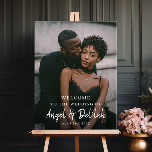 Wedding Welcome Sign Poster with Photo