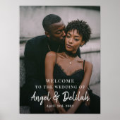 Wedding Welcome Sign Poster with Photo (Voorkant)