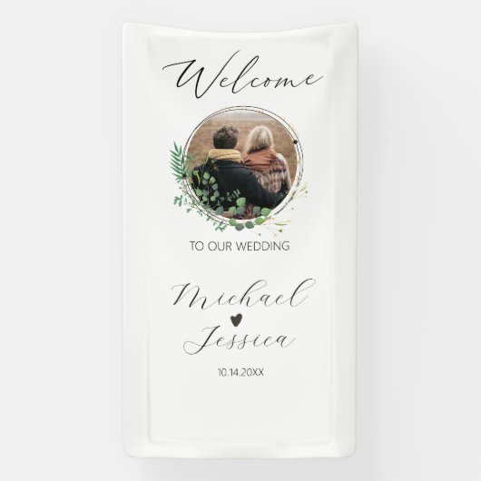 Wedding Welcome Sign Template Spandoek (Verticaal)