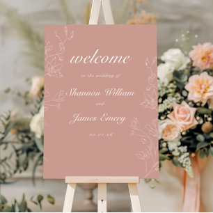 Wedding Welcome Sign   Terracotta Boho Poster