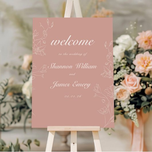 Wedding Welcome Sign | Terracotta Boho Poster