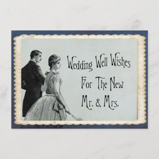 Wedding well wenst advies  Bride Groom Informatiekaartje (Voorkant)