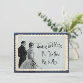 Wedding well wenst advies  Bride Groom Informatiekaartje (Staand voorkant)