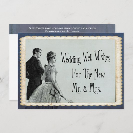 Wedding well wenst advies  Bride Groom Informatiekaartje (Voorkant / Achterkant)