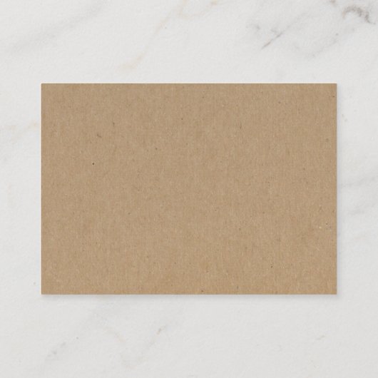 Wedding Well wenst Mr & Mrs Rustic Kraft Contactkaartje (Achterkant)