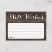 Wedding Well wenst Mr & Mrs. - Rustic Wood Contactkaartje (Voorkant)
