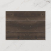 Wedding Well wenst Mr & Mrs. - Rustic Wood Contactkaartje (Achterkant)