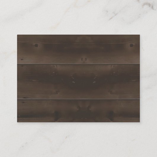 Wedding Well wenst Mr & Mrs. - Rustic Wood Contactkaartje (Achterkant)