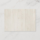 Wedding Well wenst Mr & Mrs. - Rustic Wood Contactkaartje (Achterkant)