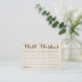 Wedding Well wenst Mr & Mrs. - Rustic Wood Contactkaartje (Staand voorkant)